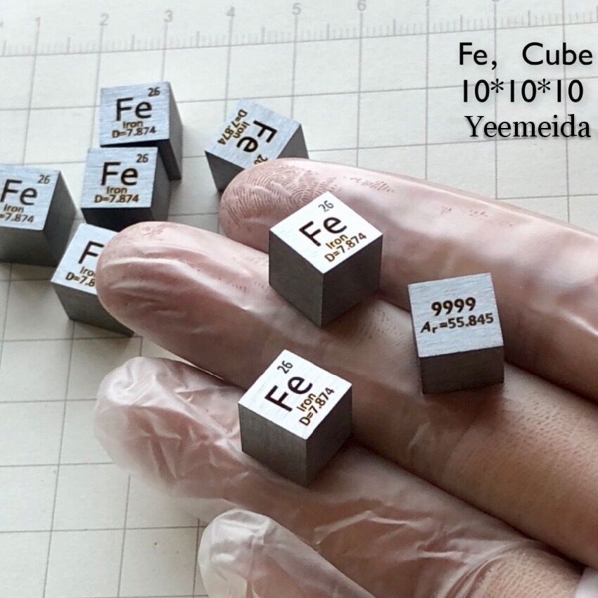 Element Cube 10Mm Pure Dichtheid Kobalt Nikkel Koper Zink Zirkonium Niobium Molybdeen Tin Tungsten Bismut Lood Antimoon Indium