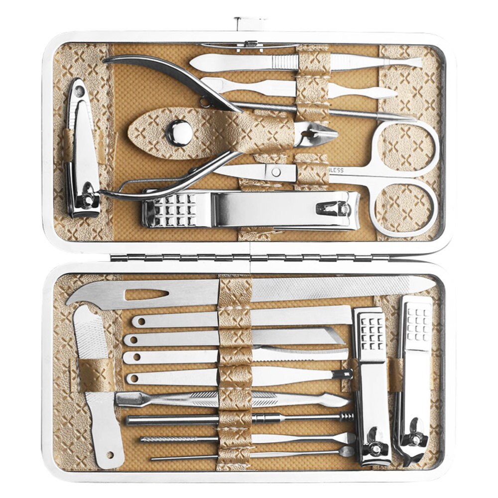 1 ensemble d'outils de manucure dissolvant de peau morte coupe-ongles pinces à cuticules tondeuse à cuticules pour homme femme Home Shop (Kh