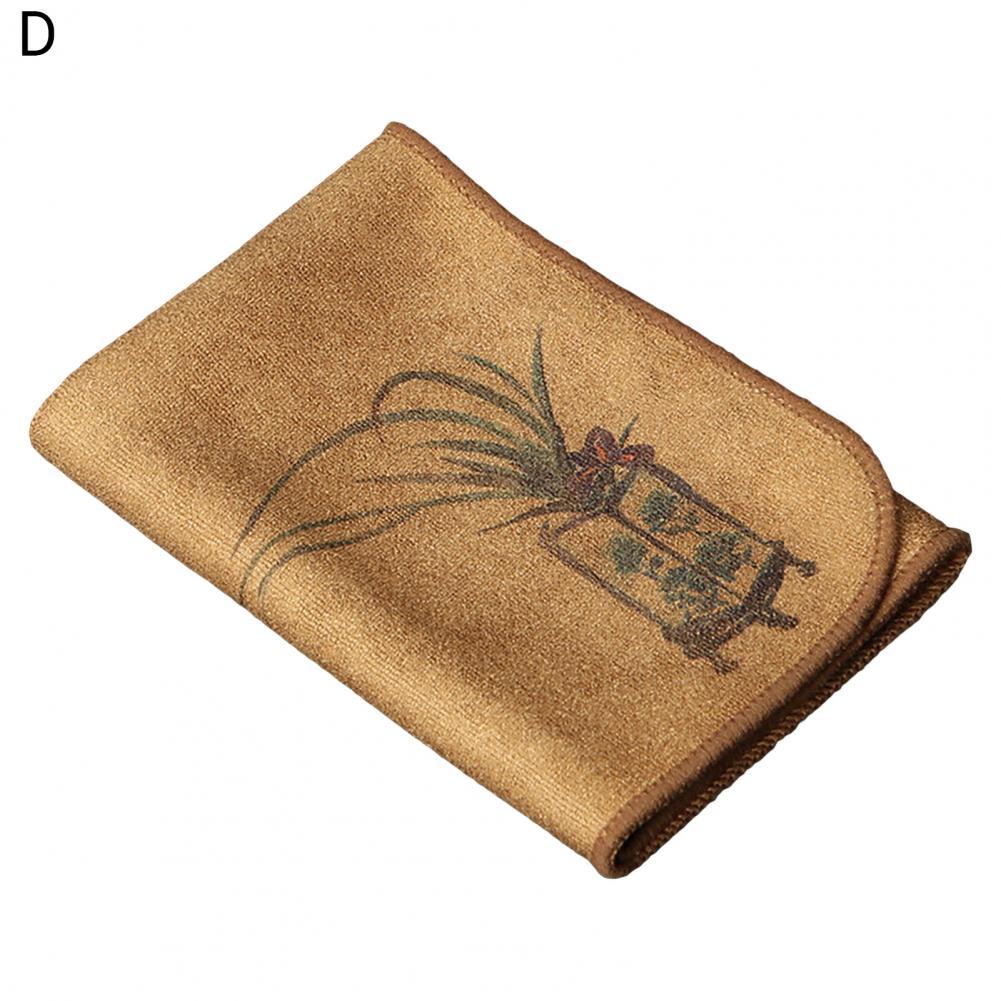 Chinese Style Tea Towel Absorbent Dish Rag Thickened Dishcloth Table Tea Cloth Household Dish Cleaning Wipe салфетки на стол: D