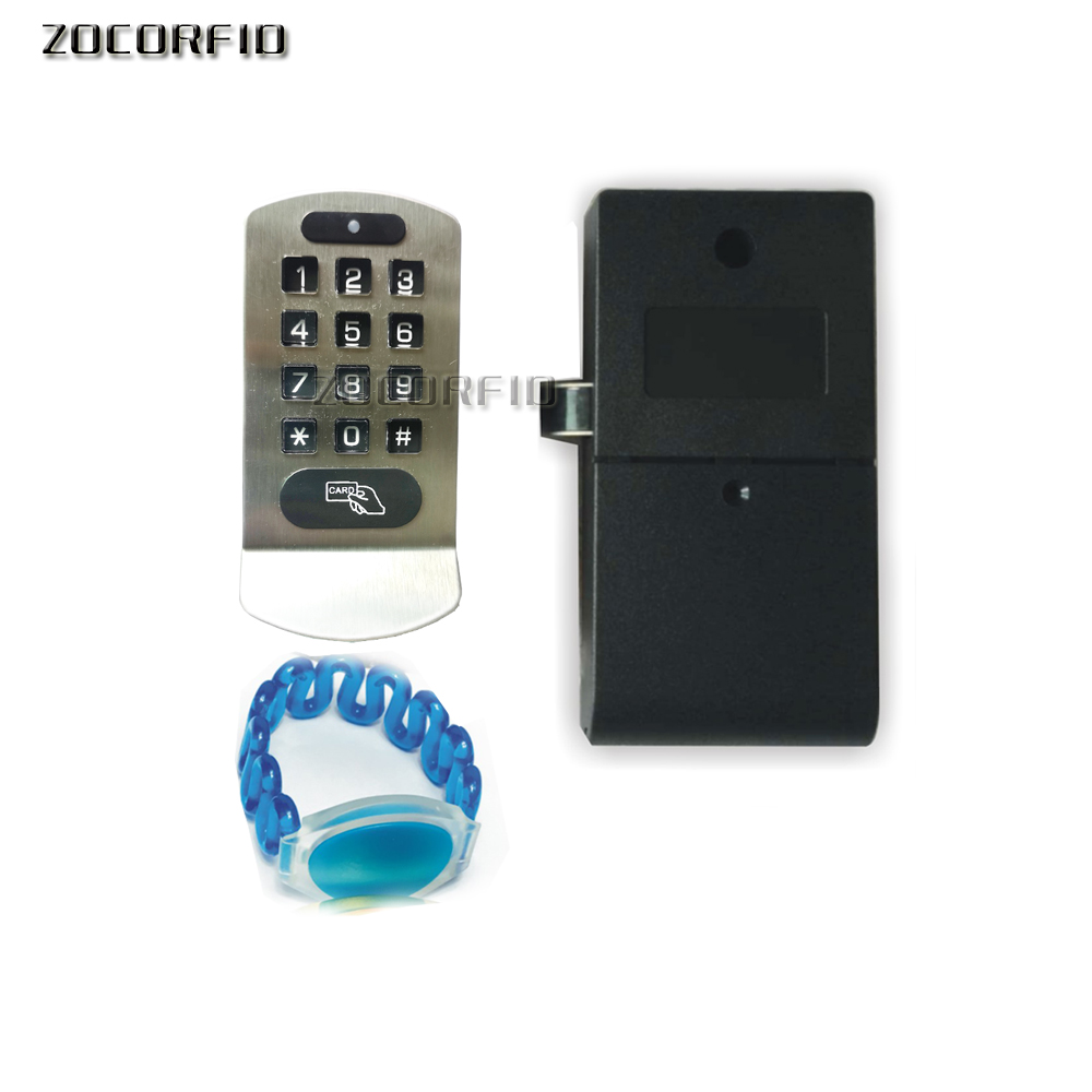 Stainless steel EM RFID&amp;Digit Cabinet Coded Lock Electronic Door Lock Password Keypad Combination Security Code Locks for Cabine: Group B