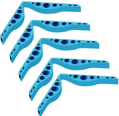 5/3/1Stck 3D wiederverwendbar Silikon Nase Brücke Silikon Halterung Gläser Unterstützung Atmungsaktiv Für Erwachsene Maske: 5 Stck Blau