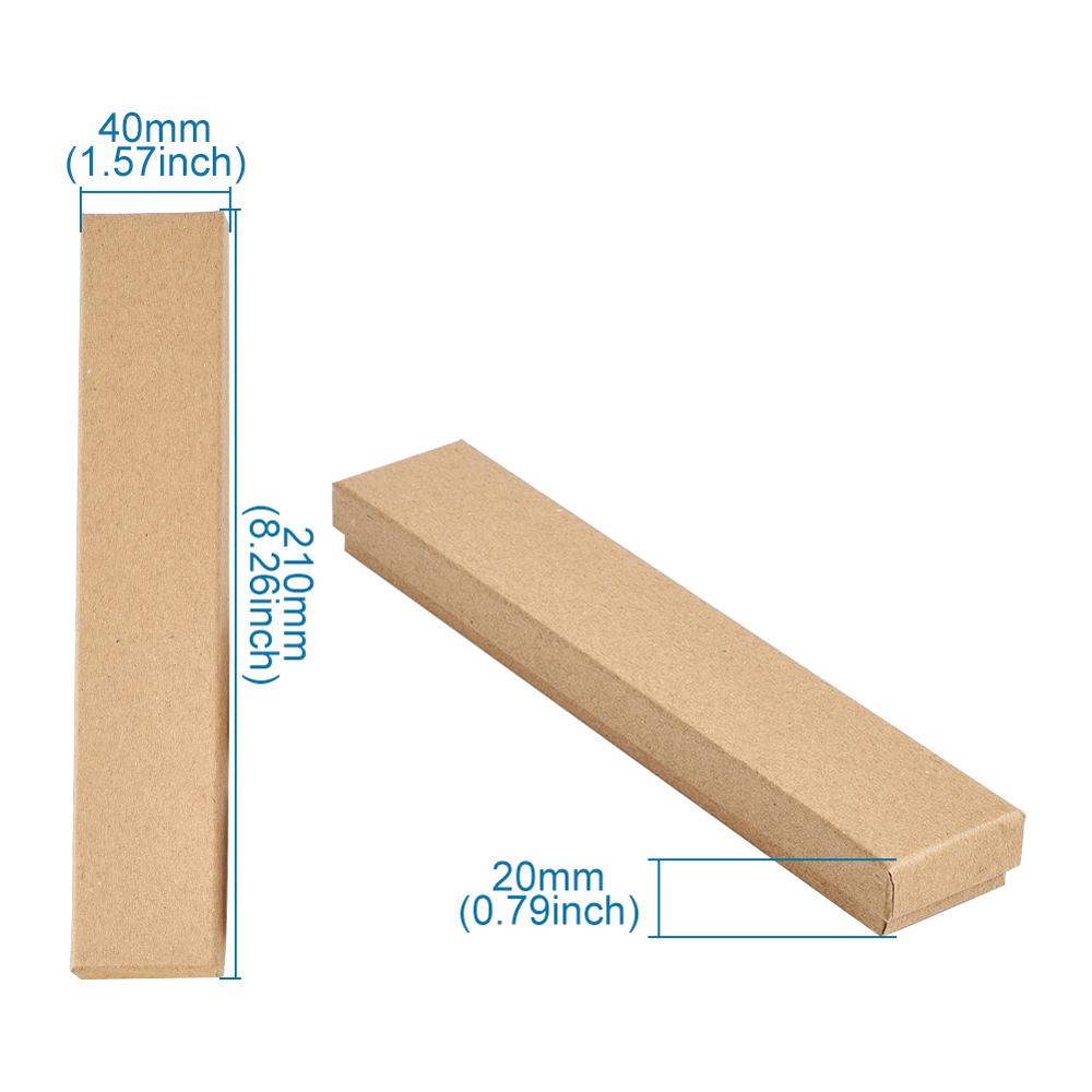 12pcs Cardboard Jewelry Boxes - 21x4x2cm Rectangle Packaging for Bracelets, Necklaces