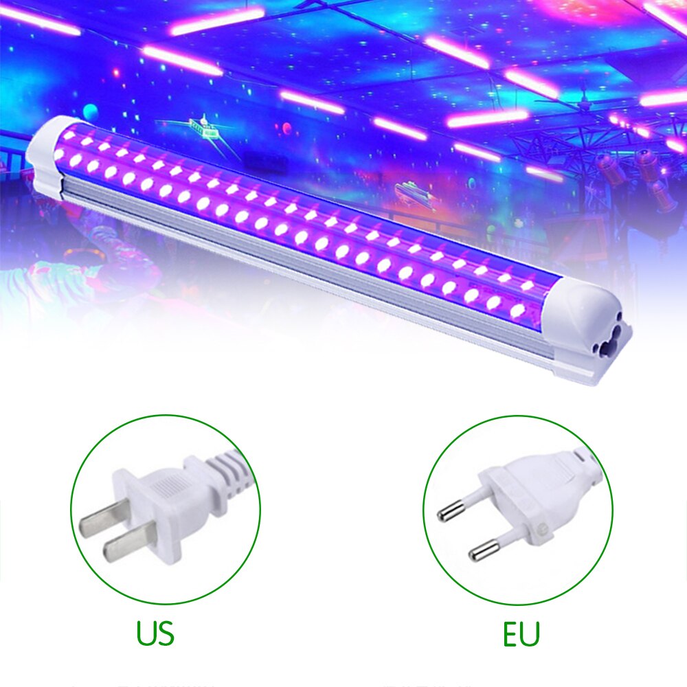 Tubo de luz LED UV para discoteca, lámpara de curado UV integrada, tubo de luz ultravioleta para pintura corporal de , 10W