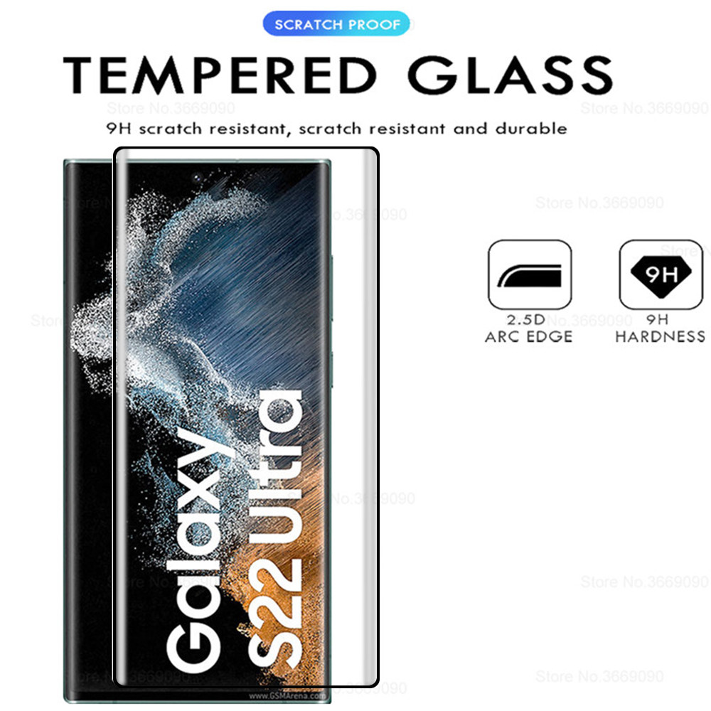 S22 ultra-glas-vollbild-displayschutzfolien aus gehärtetem glas für samsung galaxy  s 22 s22 ultra und  s22 plus 5g inklusive kamera-linsenabdeckungen
