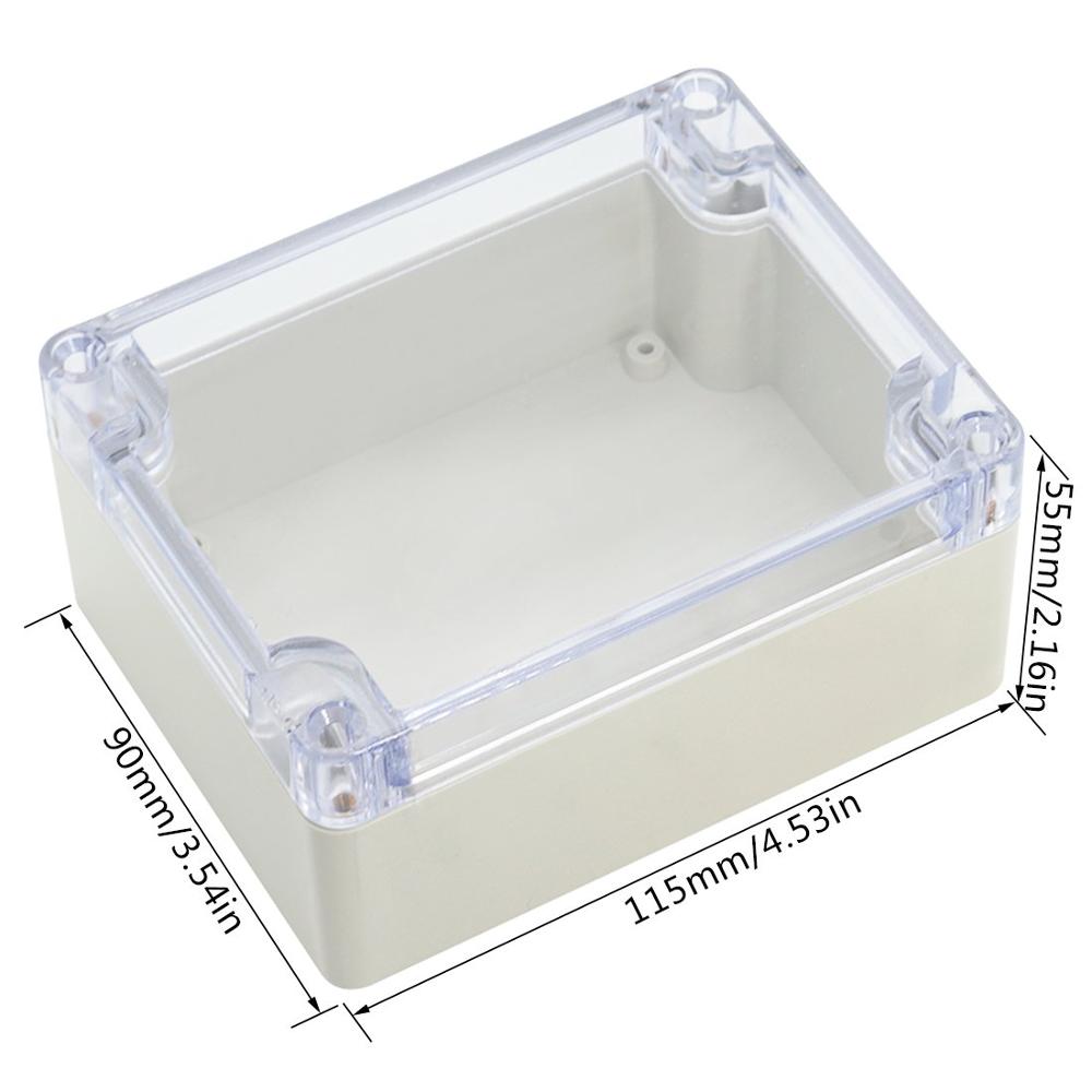 Electronic Junction Box Plastic Enclosure Project Instrument Case Waterproof Electrical Project Box 115x90x55MM with Clear Cover