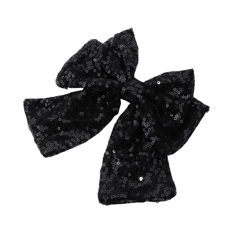 Pinzas para el pelo con lazos de lentejuelas para mujer, pasadores para el pelo con lazo grande, pasadores para el pelo, horquillas para el pelo para mujer, accesorios para el cabello: Castaño