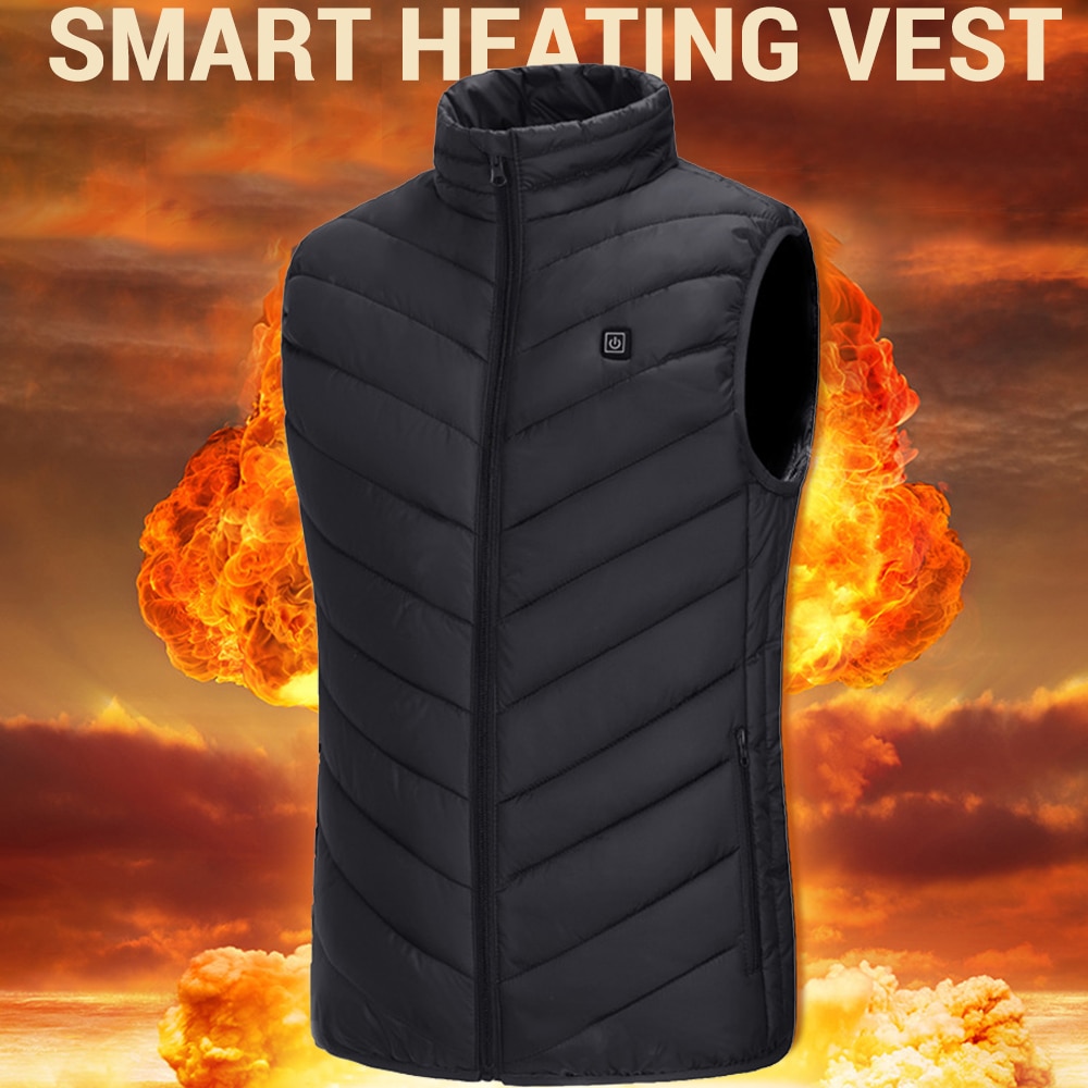 Elektrische Beheizte Weste Männer Frauen Heizung Weste Thermische Warme Kleidung Usb Beheizten Außen Weste Winter Beheizt Jacke Thermische Mantel