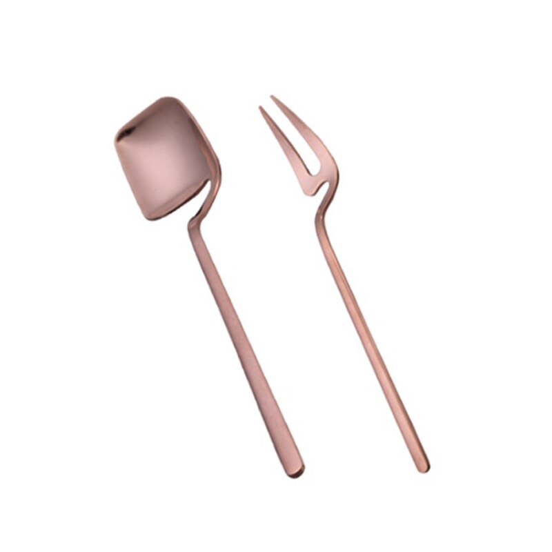Luxury Stainless Steel Gold Cake Dessert Forks Lovely Mini Fork Used For Cake in Party Snail Fork Restaurant Fruit Fork