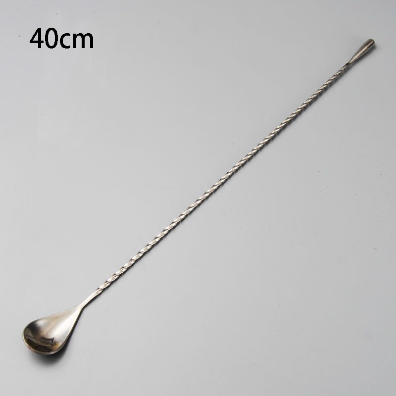 1Pce Stainless Steel Bar Tools Thread Teardrop Frosted Bar Spoons Drink Mixing Spoons Bartender Tools Cocktail Spoon Stirrer