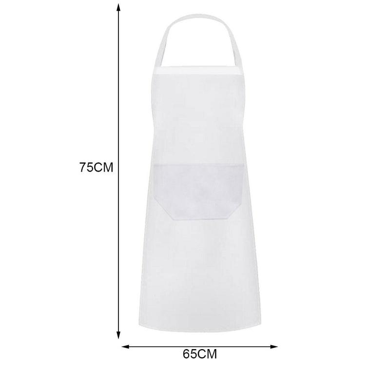 Eenvoud Lady Vrouwen Wit Cleanroom Chef Schort Keukenschort Patroon Katoen E8J0