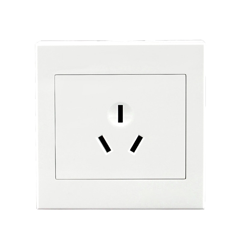China ccc Standard steckdose, Weiß 86 Stil Stecker Adapter Steckdose, flammschutzmittel PC, zinn Phosphor Bronze-, AC 220-250v