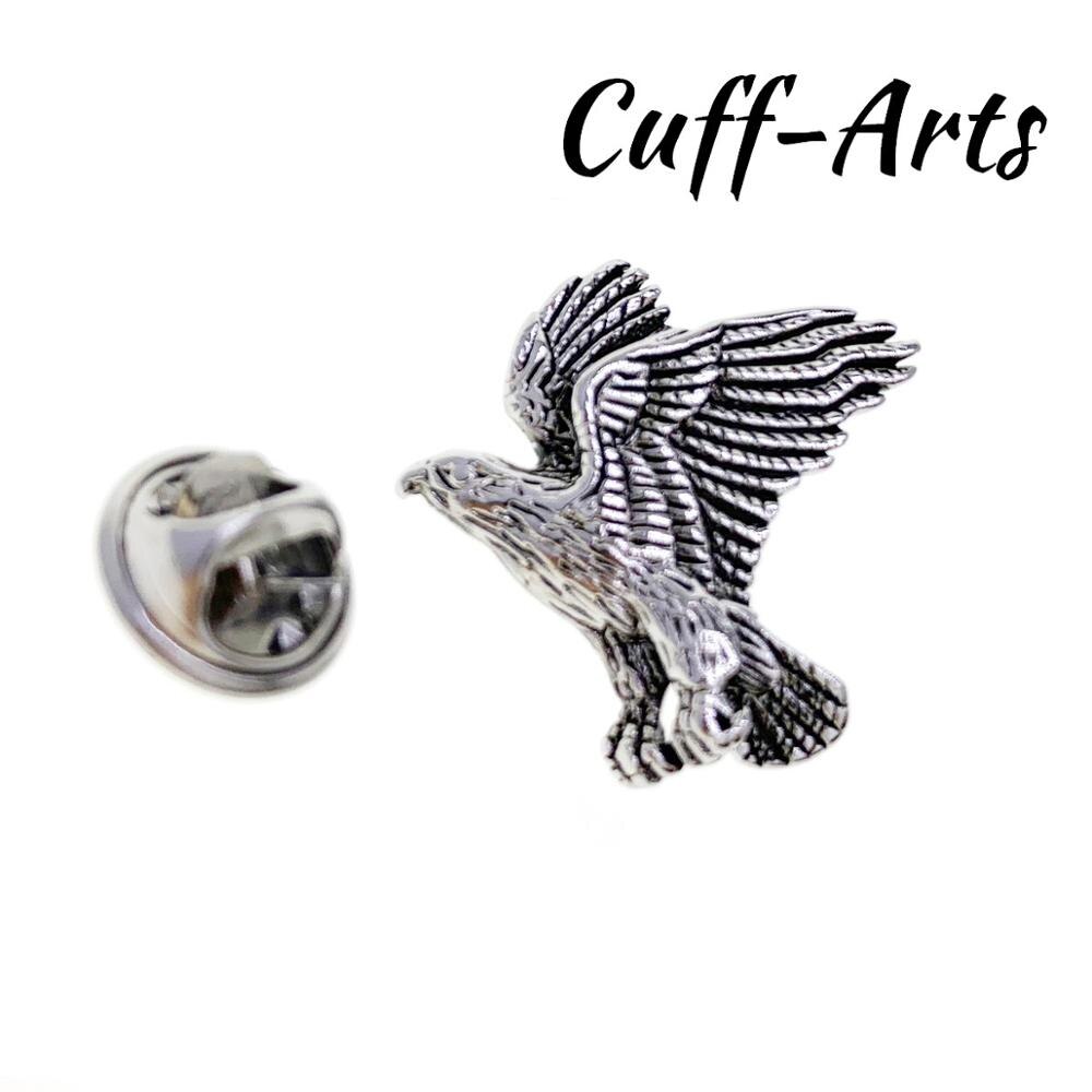 Revers Pin Badge Retro Eenvoudige Metalen DIY Vliegende Adelaar Brief Sleutel Bat Zag Auto Vliegtuig Broche Pin Zilver mannen kraag Revers Pin: P10363A