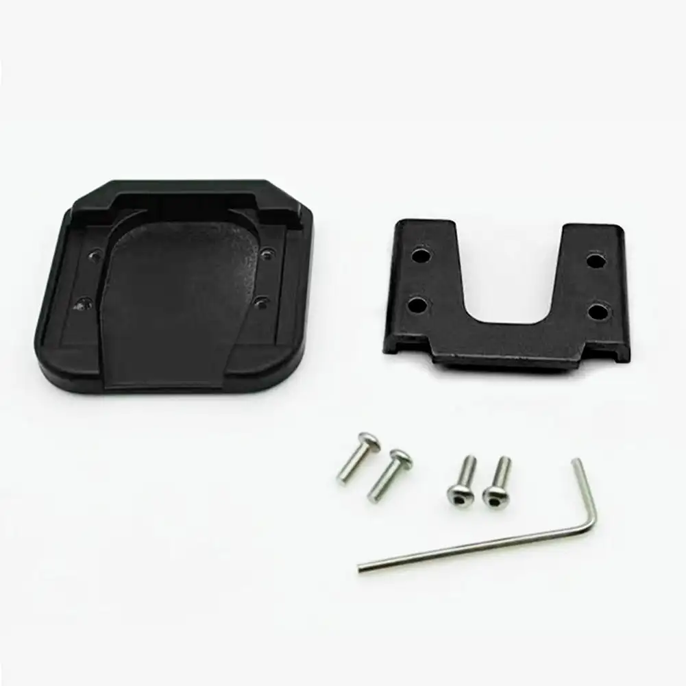 Cavalletto di estensione universale per moto Cavalletto in lega di alluminio per scooter Estensore per bici Piastra di supporto laterale Base allargata antiscivolo: Black