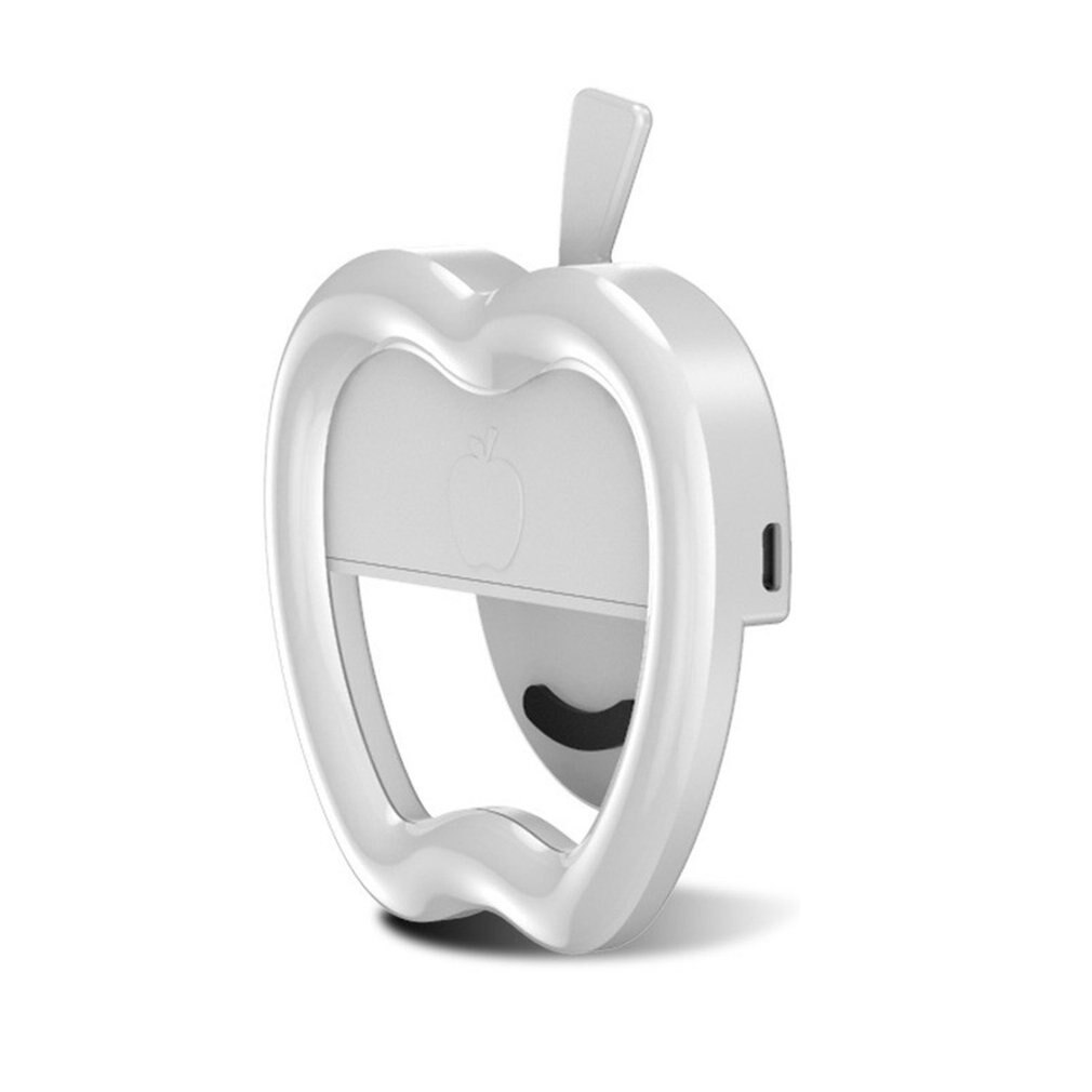 Luz de relleno de teléfono móvil en forma de manzana, para teléfono móvil externo, Flash de selfi de belleza, redonda, luz duradera de relleno en vivo