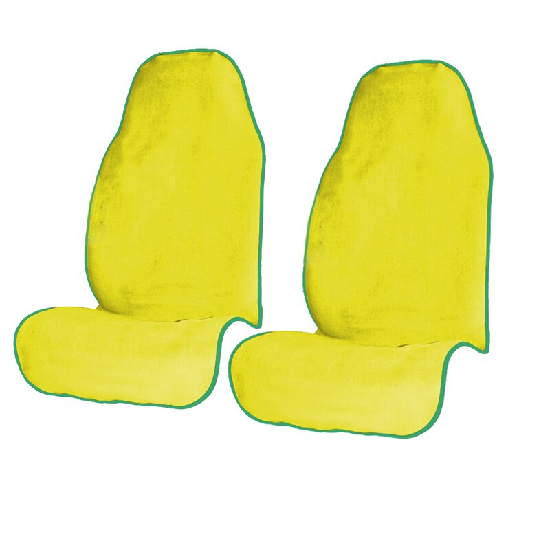 2pcs Sports Towel Seat Cushion Beach Mat Universal Fit All Car SUV Truck Seat Protector Send From USA: Yellow-2pcs