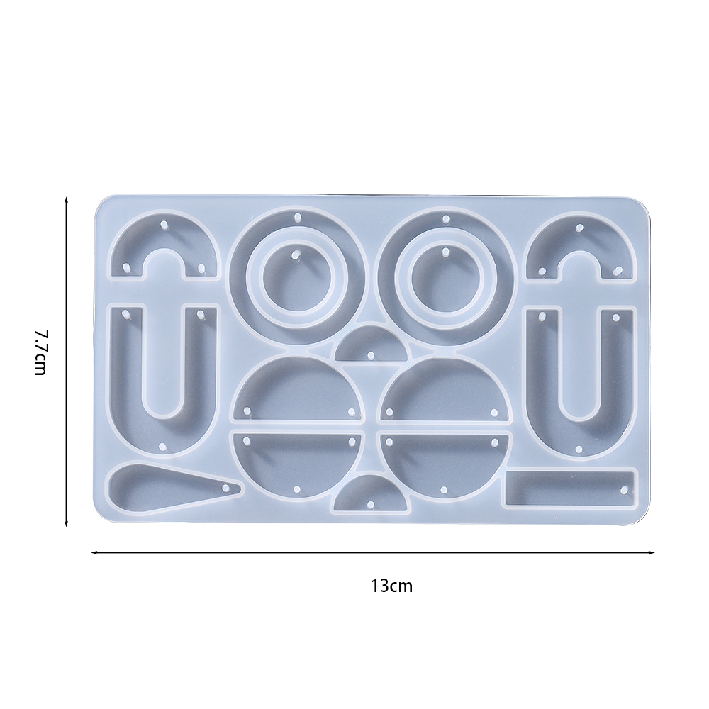 Silicone Earrings Mold Earring Resin Mold Jewelry Making Casting Tools Earring Hooks for Craft DIY Charms Pendant Earring Making: grey