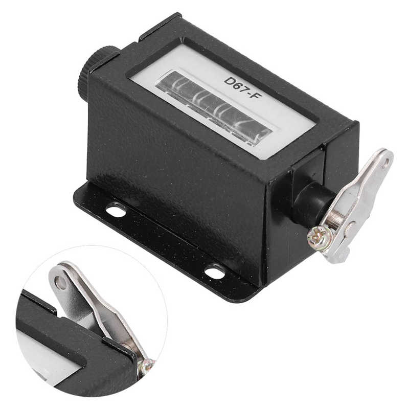 Mechanical Counter 5 Digit Metal Manual Resettable Hand Pull 0‑99999 Counting Tally D67‑F