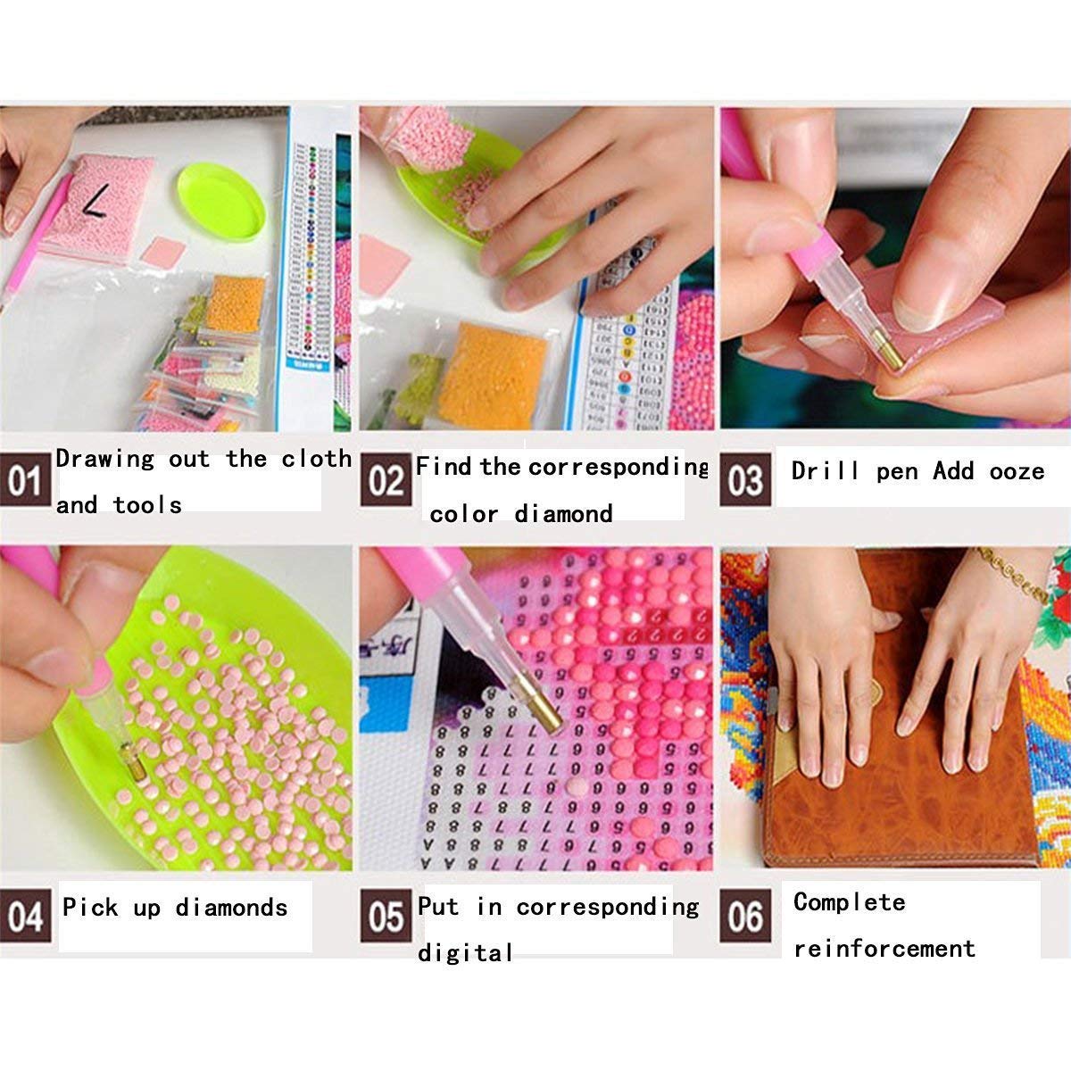 -5D Diamond Painting Kits Full Drill Diamond Embroidery (Tiger, 12X12)