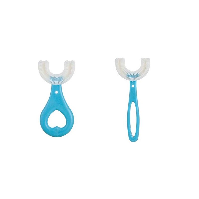 2 pz/set nuovo infantile U Silicone spazzolino da denti per bambini cura dei denti pulizia della bocca manuale cartone animato modello versione manuale: 01