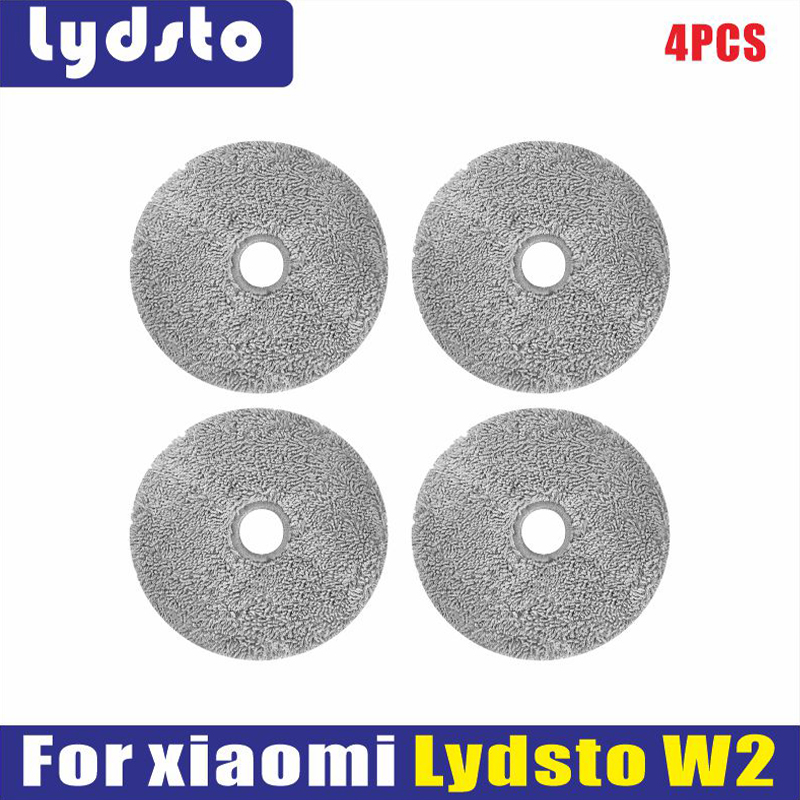 For xiaomi Lydsto W2 Dust Bag Accessories Spare Part Mop cloth Robot Vacuums Hepa filter Side Brush Replacement Parts: Light Grey