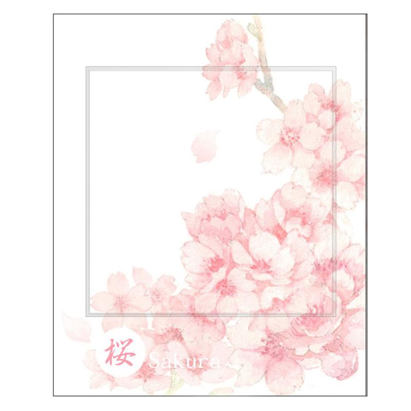 Romantic Cherry Notes Sticky Paper Lovely Message Notes Notepad Writing Pads For Office School Supplies Stationery: Cherry Blossom