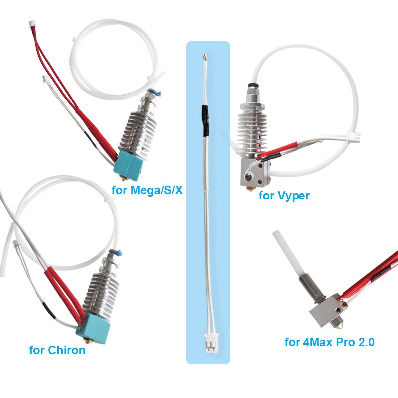 5Pcs 3D Printer Thermistor NTC 3950 100K Ohm 10cm 2Pin Connector Temp Sensor for Anycubic 3D Printer Hotend Mega Vyper Chiron