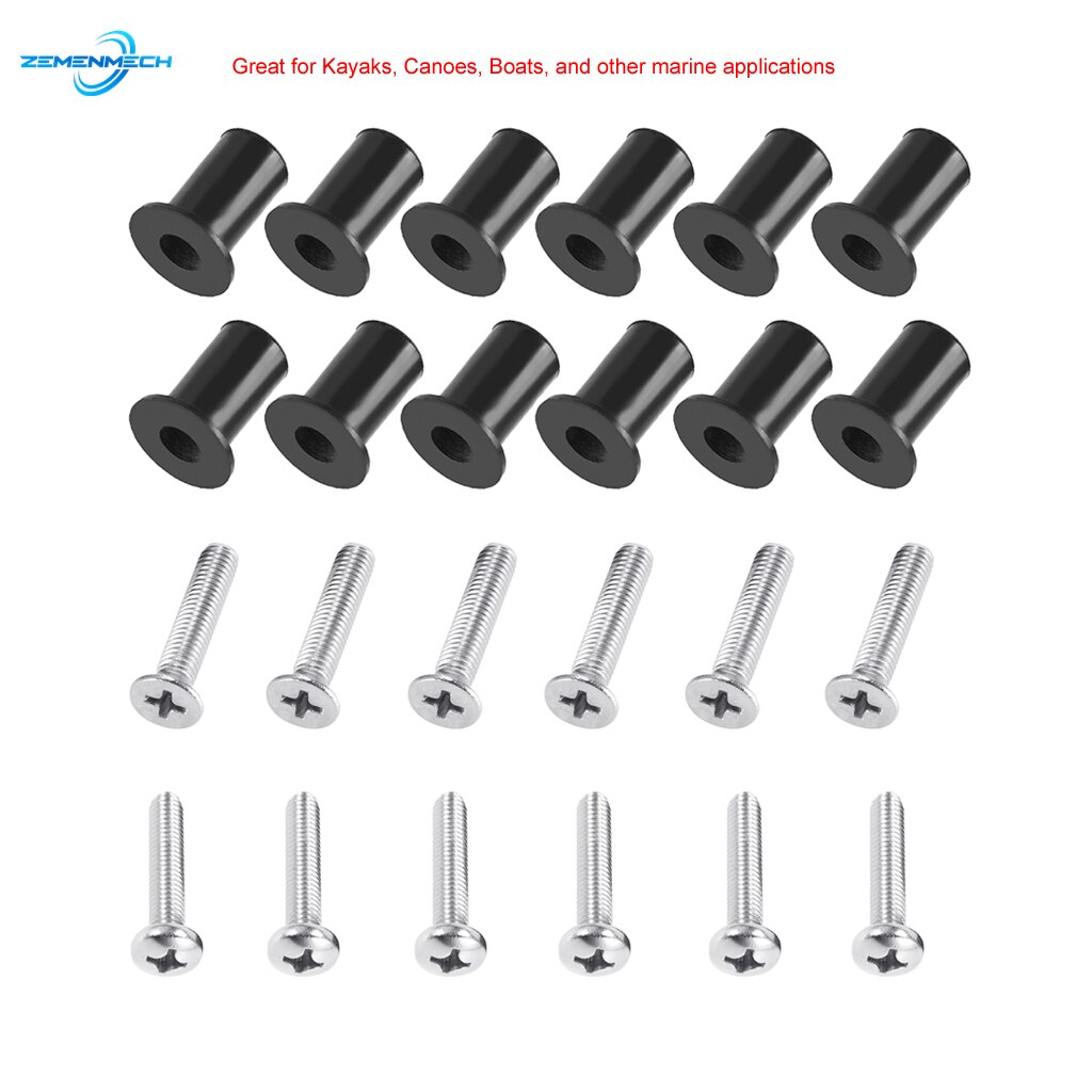 Tuercas de pozo de goma M5 con tornillo ciego, accesorio para parabrisas de motocicleta, remache para Kayak, canoa, barco, bote marino