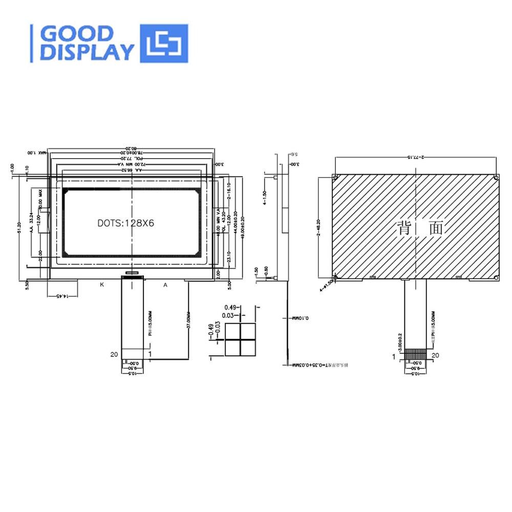 good display graphic dot matrix LCD with 128x64