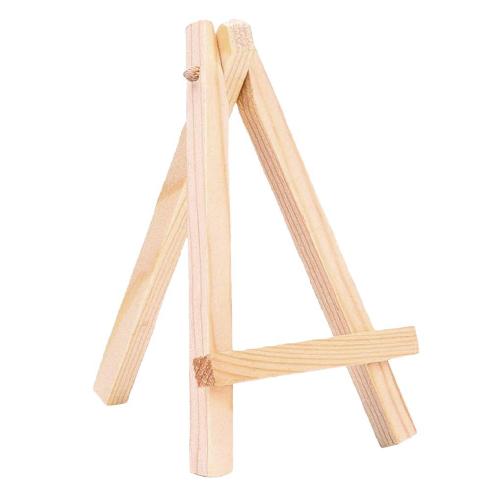 Marco de atril de madera Natural con trípode, pantalla para reuniones, bodas, artesanías, Tarjeta De Nombre para niños, soporte para mesa de pintura con números, L8Q9