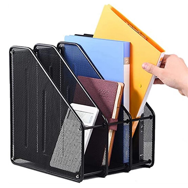 Magazine Rack Office Storage Box Desktop File Rack Desktop A4 Document Organizer for School Office Home Files Storage