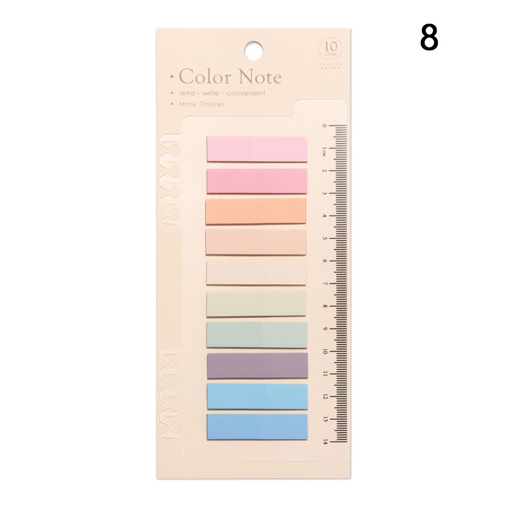 60/120/200pcs Solid Color Planner Stickers Index Bookmark Novelty Notes Memo Pad Loose-leaf Sticker Bookmark Page Sticker: 8