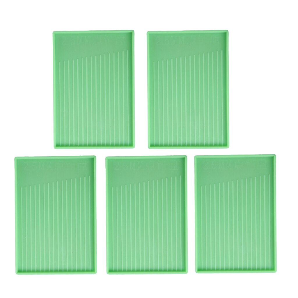 5Pcs DIY 5D Diamond Painting Rhinestone Plate Tray Embroidery Cross Stitch Tools