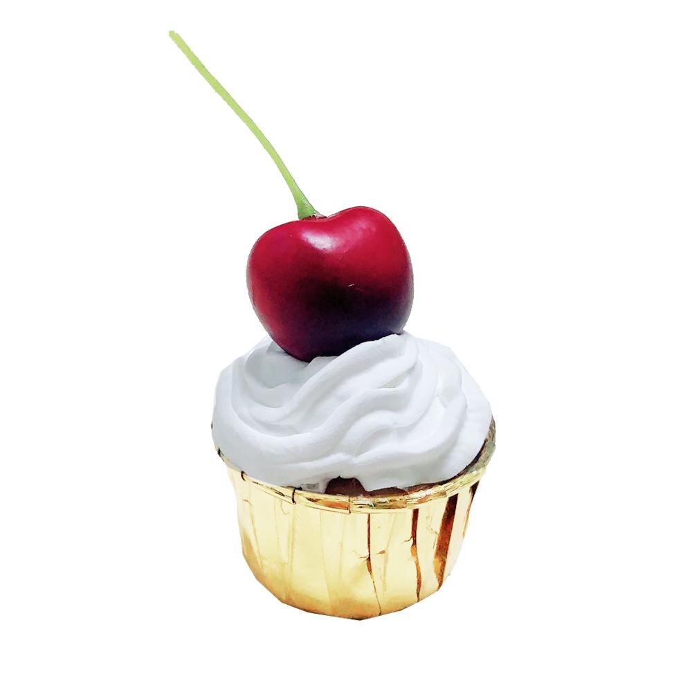 Simulatie roompudding model cup cake bruiloft dessert tafeldecoratie bakkerij winkel kast decoratie rekwisieten: Lichtroze