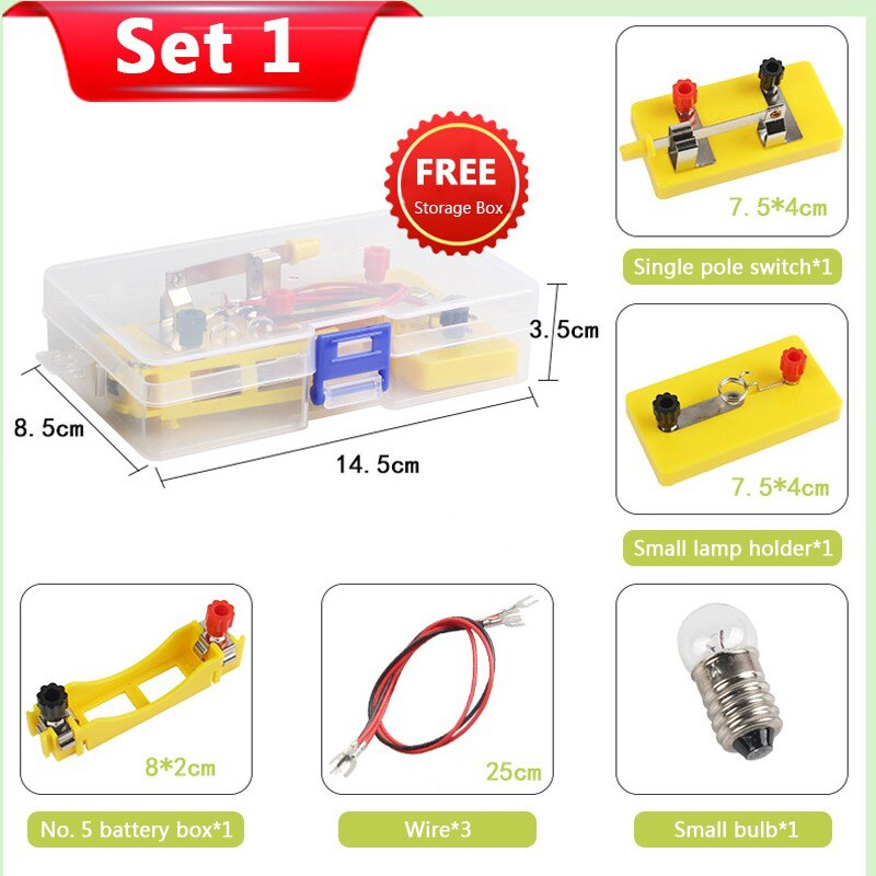 Lab DIY Electric Circuit Physics Experiment Equipment Set Science Project for Laboratory School