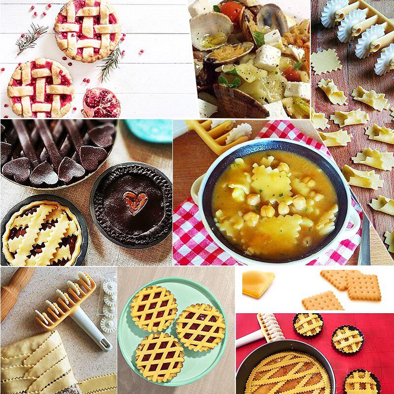 Plastic Fluted Pastry Cutter/Wheel Pastry Dough Cutter Pizza Pie Crust/Lattice Cutters Dough Pasta Accessory Baking Tools 450