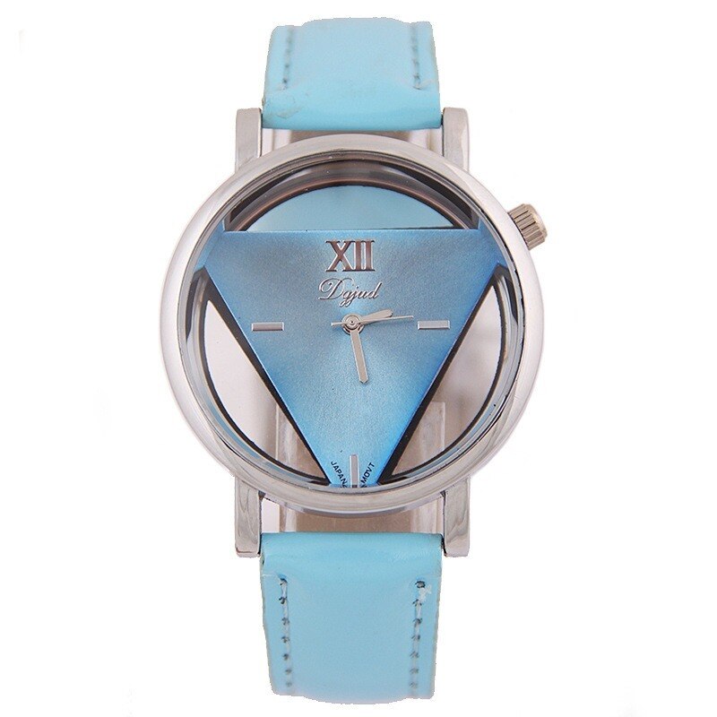 Explosie Modellen Retro Driehoek Hollow Horloge Eenvoudige Toevallige Riem Horloge Mannen En Vrouwen Studenten Quartz Horloge