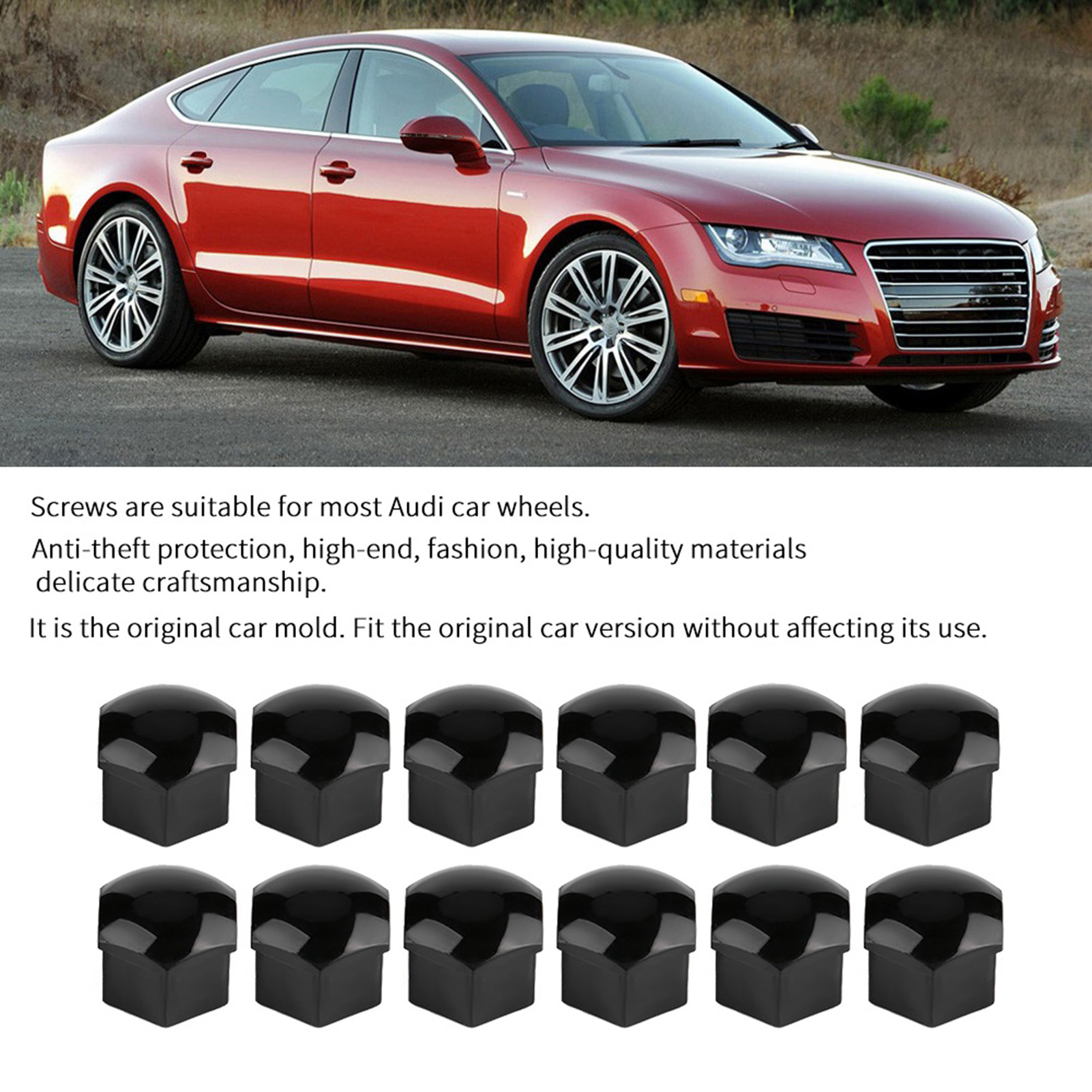 Wielschroef 17Mm Moer Auto Wiel Auto Hub Schroef Antidiefstal Cover Stofkap Beschermend