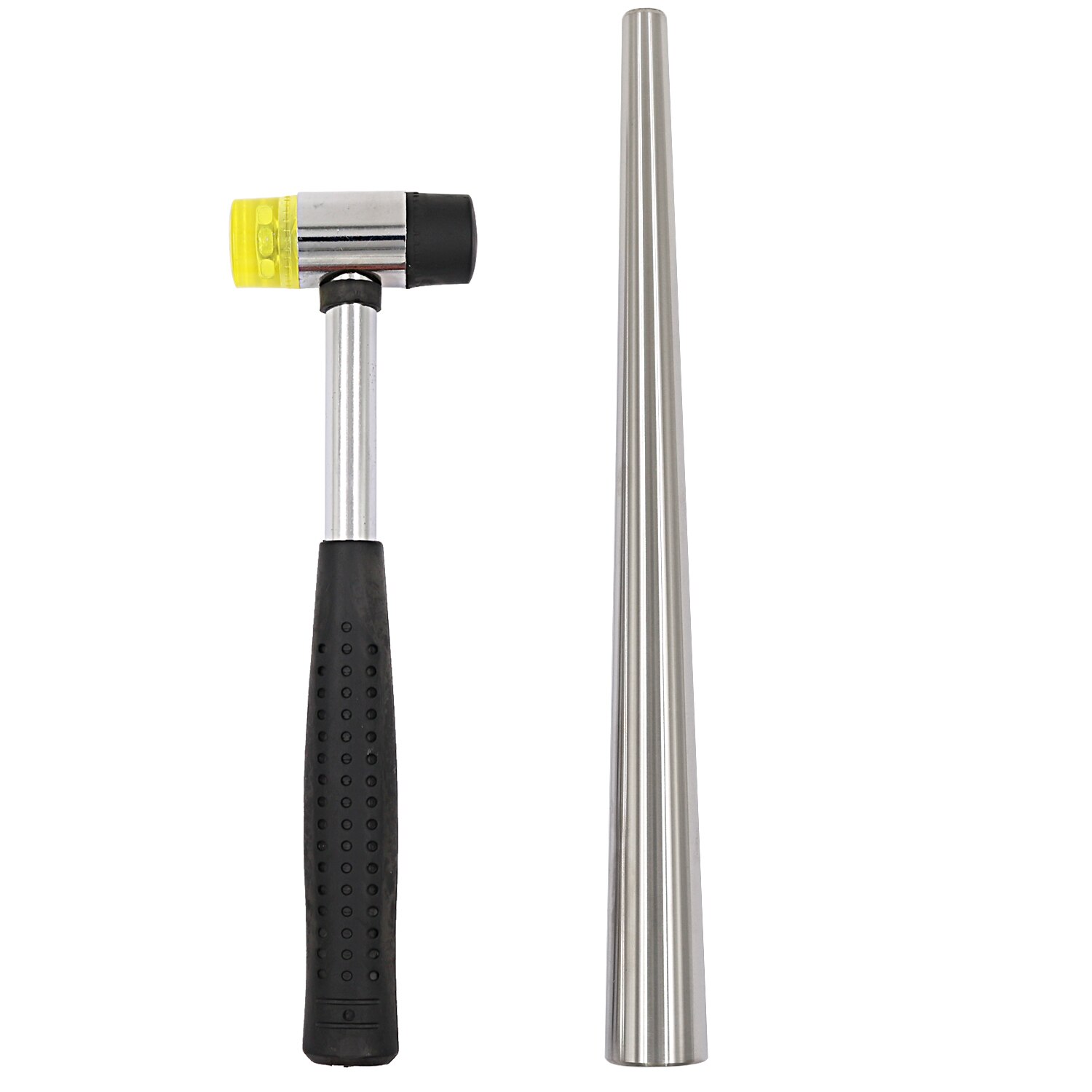 4 Stuks Ring Mandrel Sizer Tool Met Metalen Doorn Finger Sizing Meetstok En Ring Sizer Guage En Rubber Juweliers hamer: Hammer Iron rod