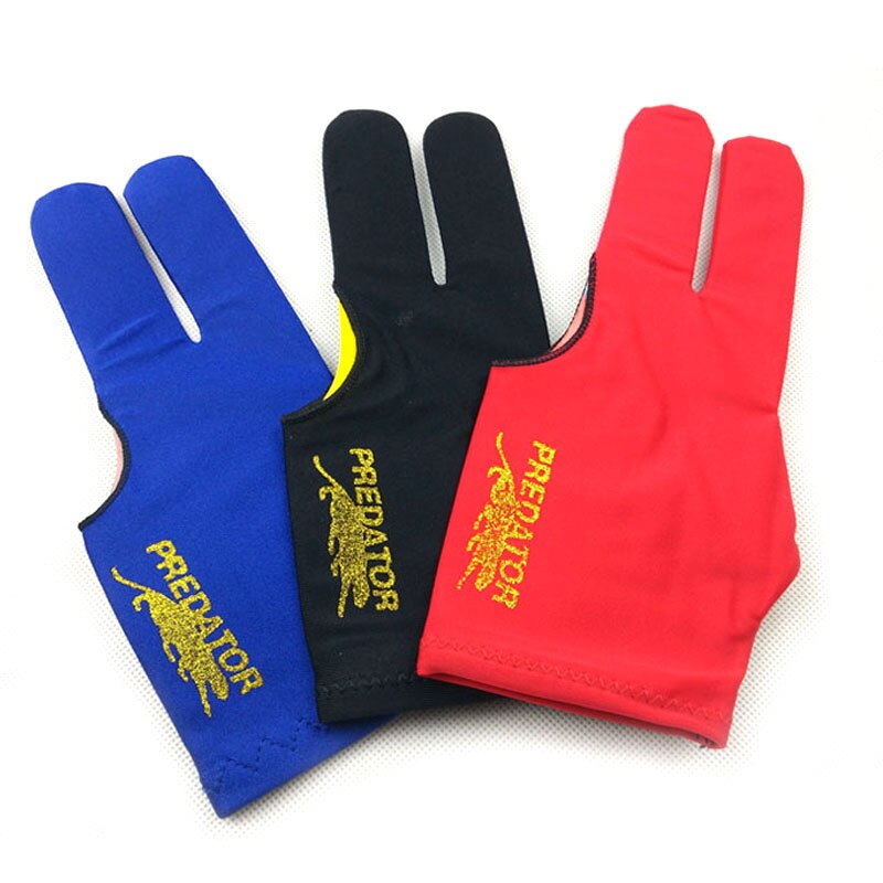 30 unids/lote billar inglés guantes de Taco de tela alta elástica de tres dedos guantes accesorios de billar