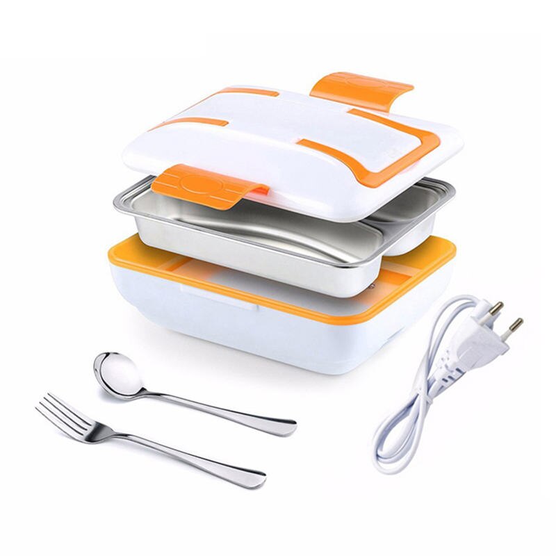 220V Tragbare Elektrische Heizung Mittagessen Kasten Edelstahl Und Kunststoff Lebensmittel Wärmer Thermos Mittagessen Kasten Für Büro hause