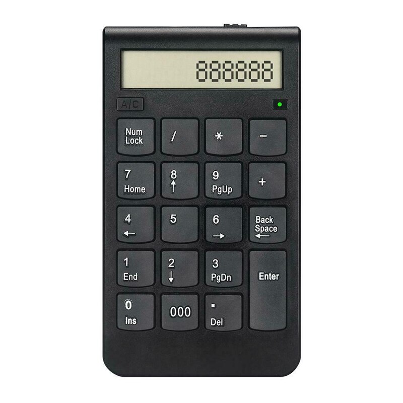 2 in 1 2.4G Wireless Numeric Keypad with LCD Sn Calculator for Laptop PC Computer for Finance / Accounting / Finance