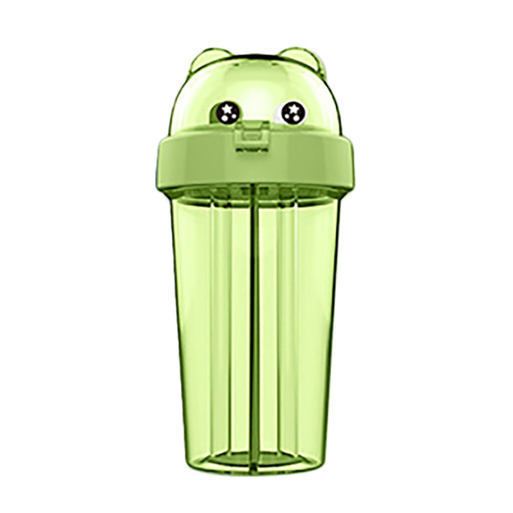 A Cup Of Dual-purpose Plastic Water Cup Outdoor Portable Children's Straw Cup: Green