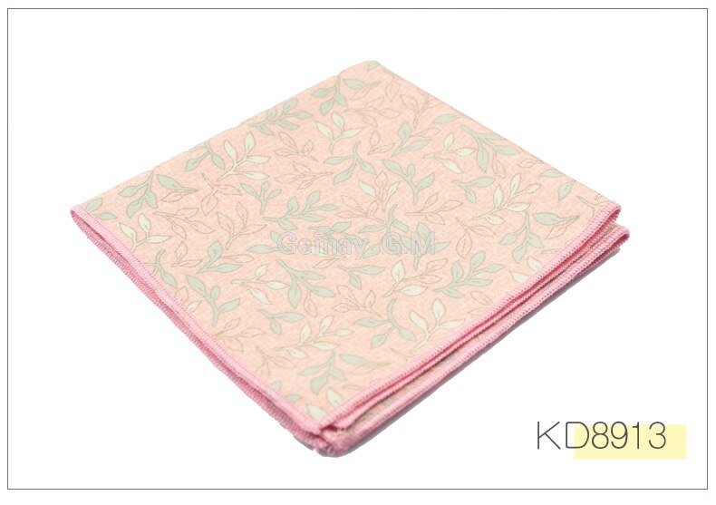 Merk casual heren katoenen zakdoeken geweven bloemenprint pochet heren bruiloft feest zakdoek zachte handdoeken zakdoek: Kd8913