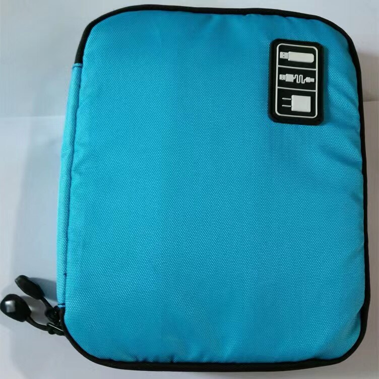Gadget Cable Organizer Storage Bag Travel Electronic Accessories Cable Pouch Case USB Charger Power Bank Holder Digitals Kit Bag: Blue