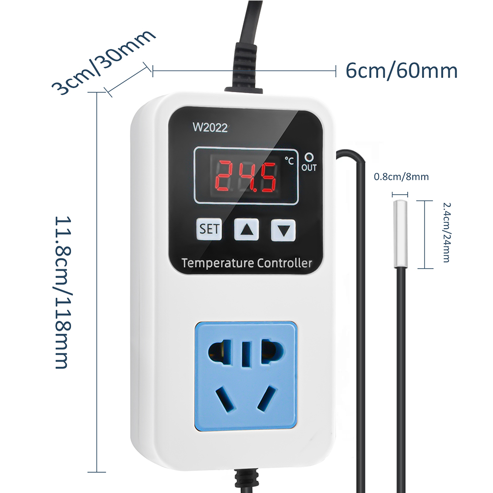 Ac110v 220v w2022 temperature controller thermostat greenhouse temperature controller with high-precision ntc sensor lcd display
