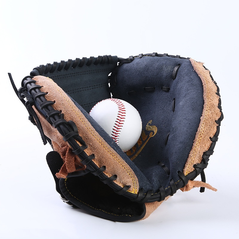 Gants de sport de plein air en cuir marron noir, équipement d&#39;entraînement pour Softball, taille 12.5, main gauche pour l&#39;entraînement d&#39;adultes