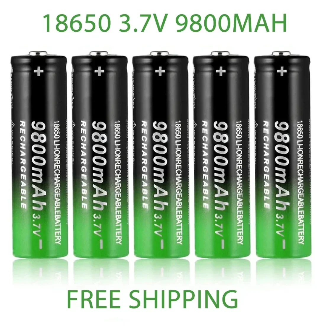 fast charging 18650 battery 9800mah 3.7V 18650 Li ion battery flashlight charging battery +