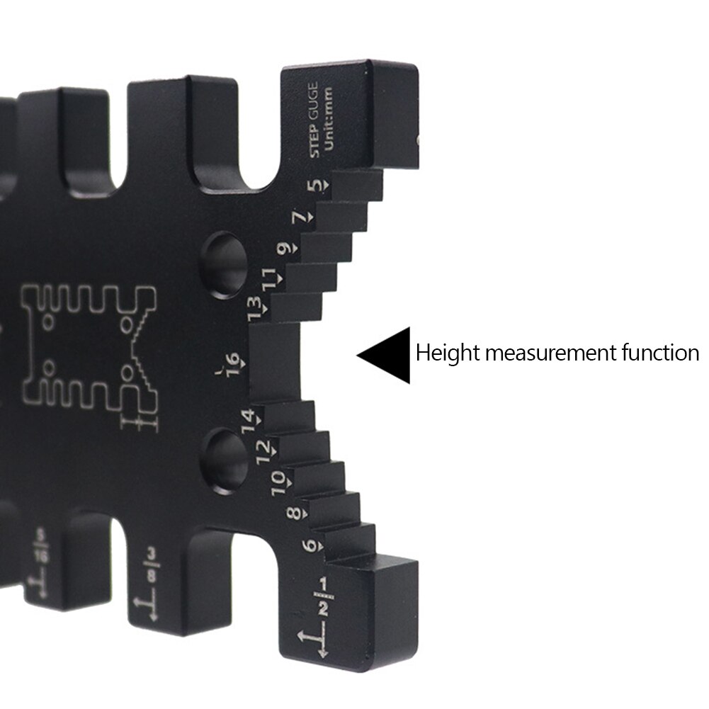 Measuring Ruler High Precision Metric Imperial Card Gauge Measuring Ruler Aluminum Tenon Caliper Saw Table Machine
