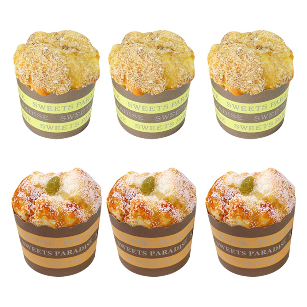 6Stck realistisch Cupcake Modell lebendig Lebensmittel abspielen Modell Cupcake zufällig Typ: Ursprünglich Titel