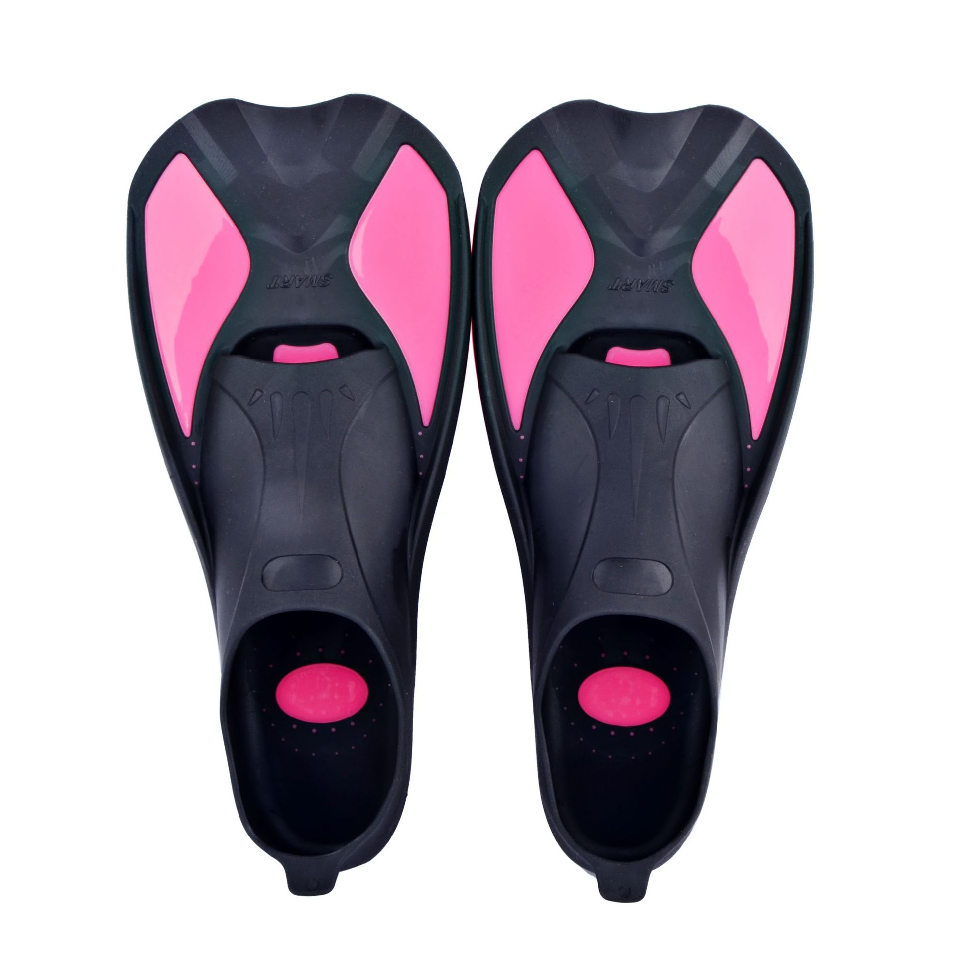 Universal Full Foot Short Fins Scuba Diving Swim Training Flippers XXS/XS/S/M/L/XL Kid Adult Swimming Fins Snorkeling Water Fin: Pink / L